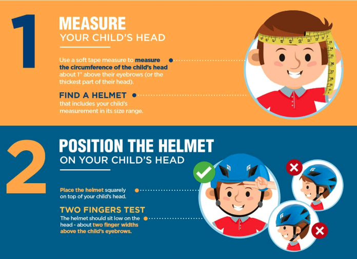 how to measure a child for a bike helmet